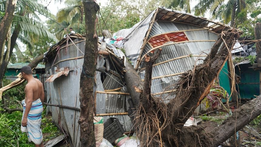 Cyclone Hamoon Bangladesh Mud Houses Damaged In Coxs Bazars