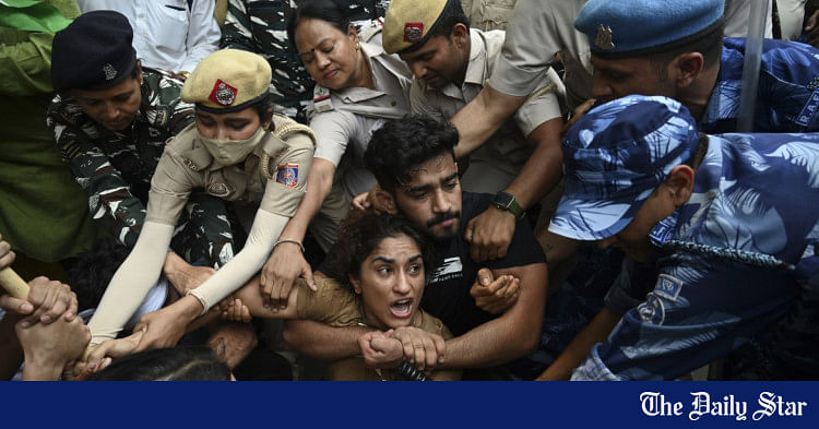 Indian Police Detain Protesting Wrestlers The Daily Star