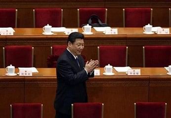 China's Communist Party Chief Xi Jinping arrives for a plenary session of the National People's Congress (NPC) at the Great Hall of the People, in Beijing March 8. Photo: Reuters 