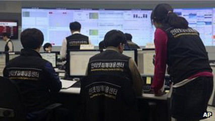 Around 32,000 computers at six organisations were affected by Wednesday's attack