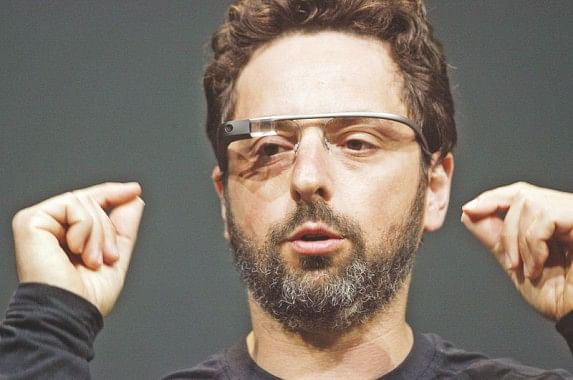 Sergey Brin, co-founder of Google, introduces the Google Glass Explorer edition during Google's annual developer conference in this June 27, 2012 file photo in San Francisco. Photo: AFP