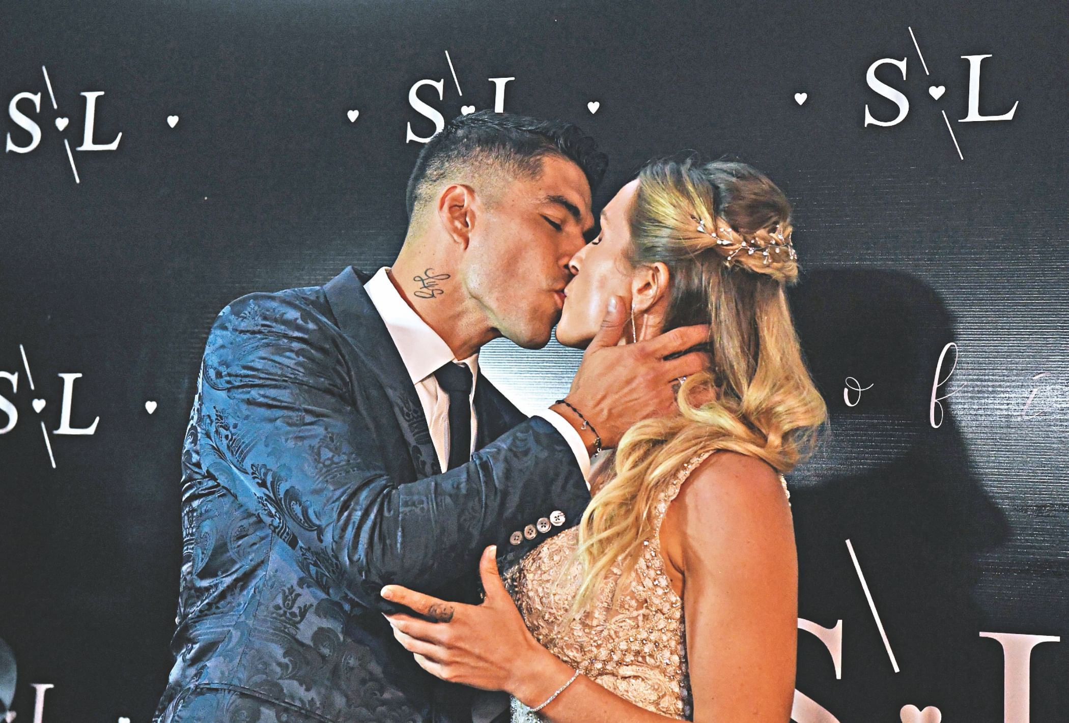 Sofia Balbi, in Yolancris, & football player Luis Suárez renew their vows