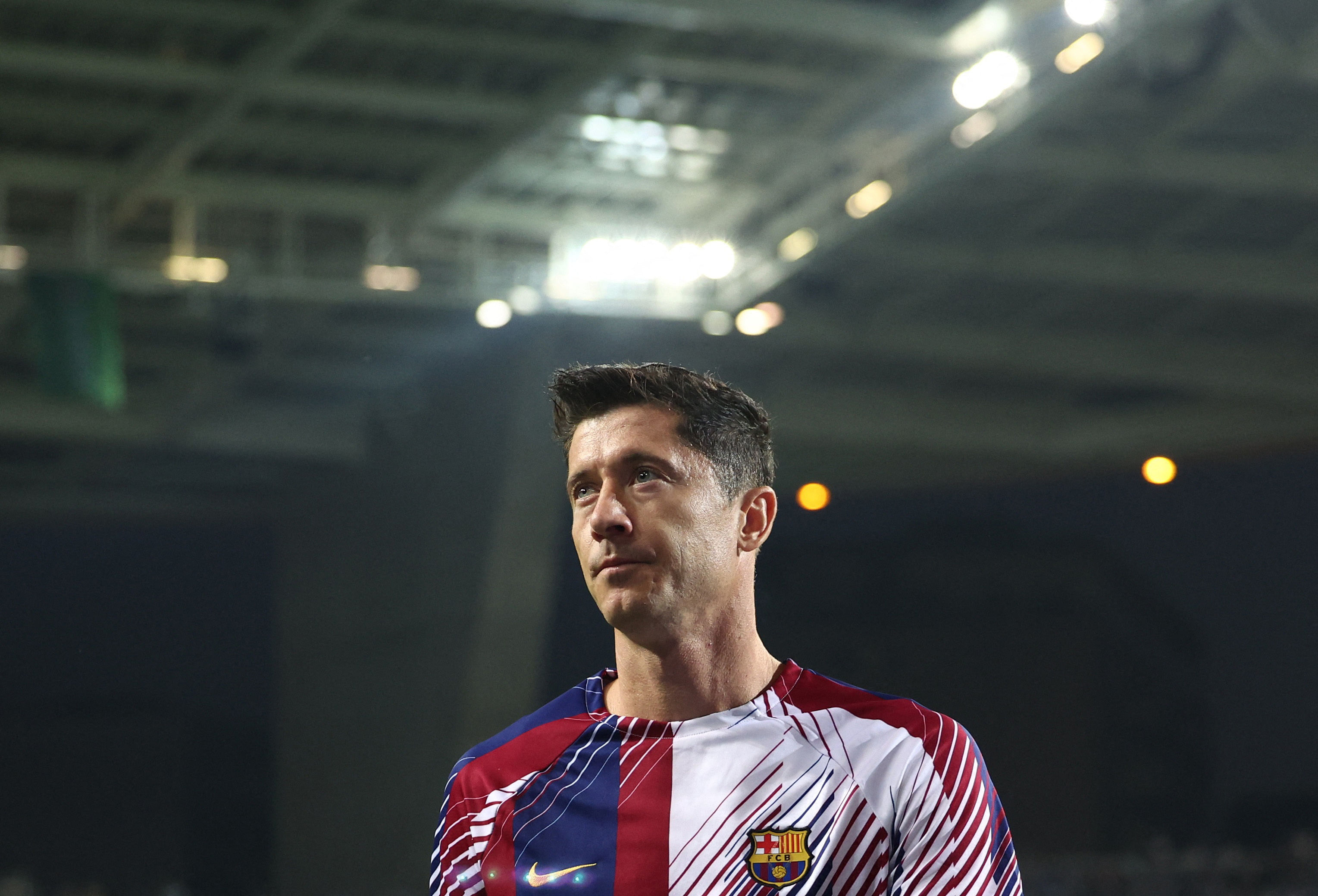 Barcelona's Robert Lewandowski sidelined with sprained ankle