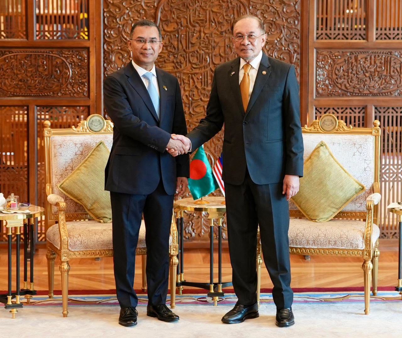 Tareq Rahman meets Malaysian premier