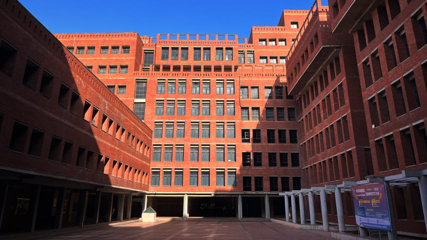 A photo of the East West University campus in Dhaka