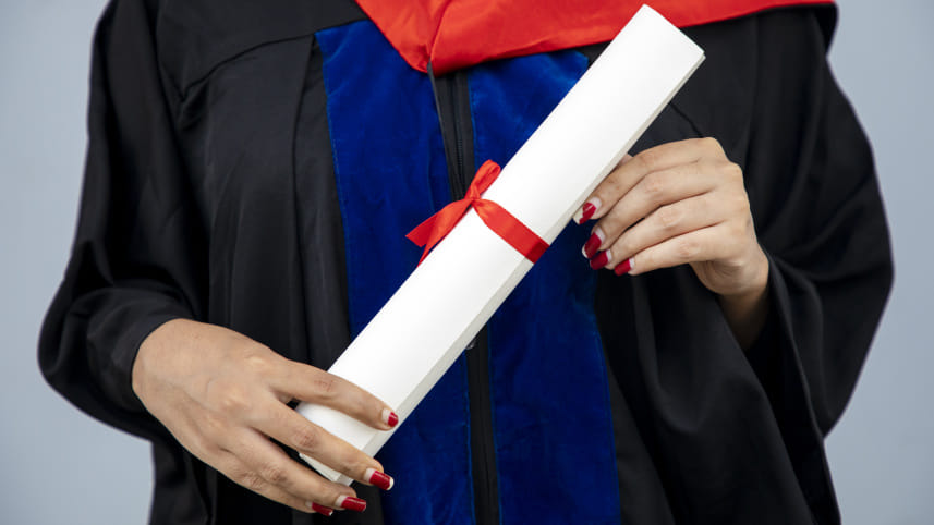 person holding a degree