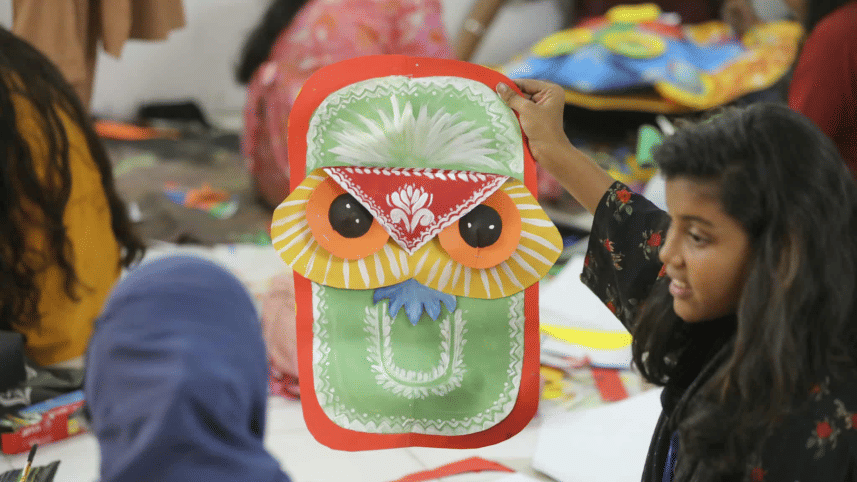 Chattogram District Shilpakala Academy is buzzing with preparations for the Pahela Baishakh celebrations. Photo: Rajib Raihan