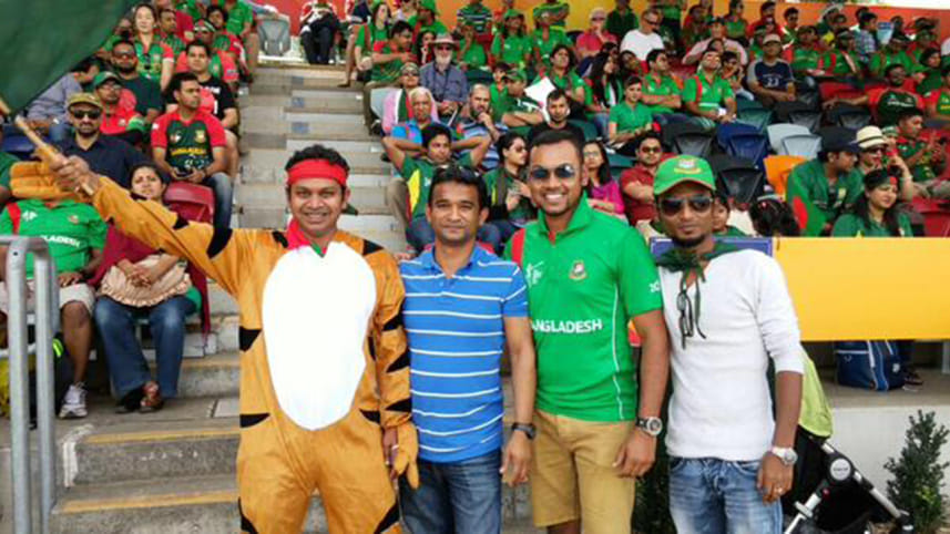 Fans of Bangladesh enjoy themselves