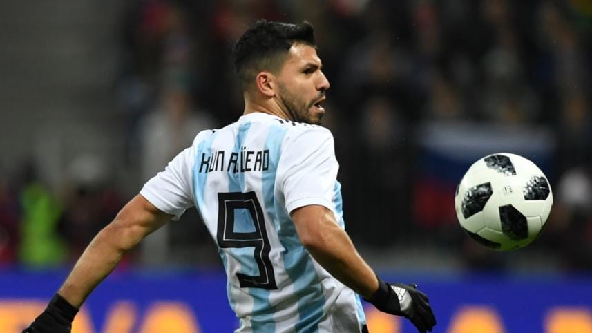 Argentina striker Sergio Aguero
