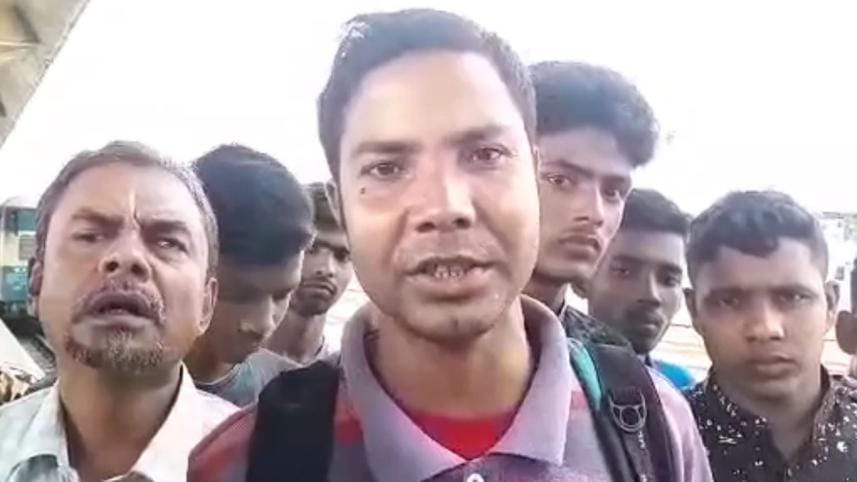 A passenger of Chattogram-bound Udayan Express train Aminul Islam