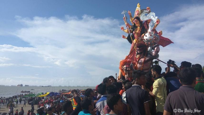 Durga Puja ends with immersion of idols