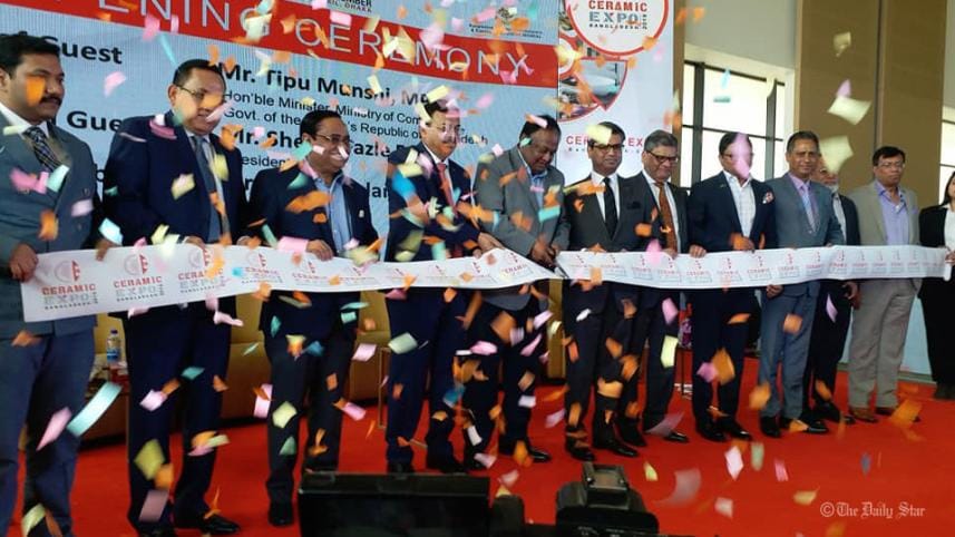 Commerce Minister Tipu Munshi inaugurates the Ceramic Expo Bangladesh 2019