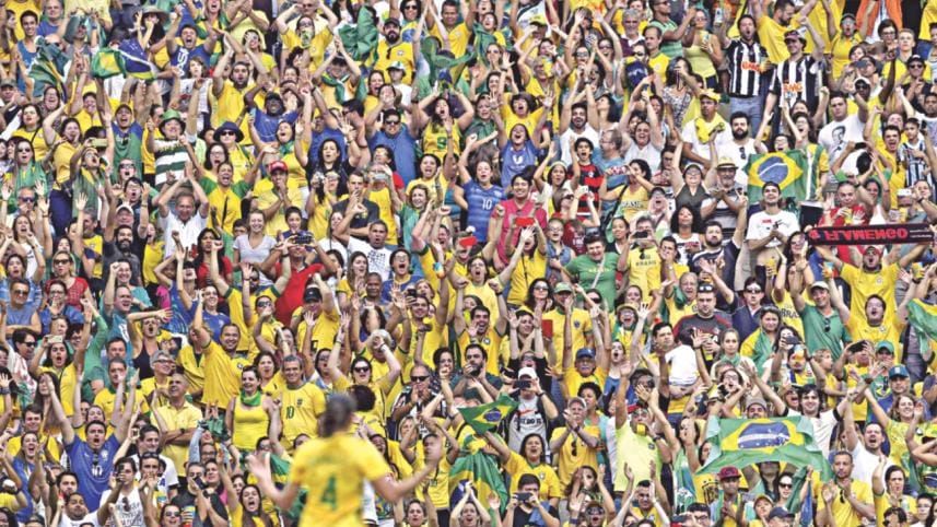 crowd, brazil football, Olympic women's football