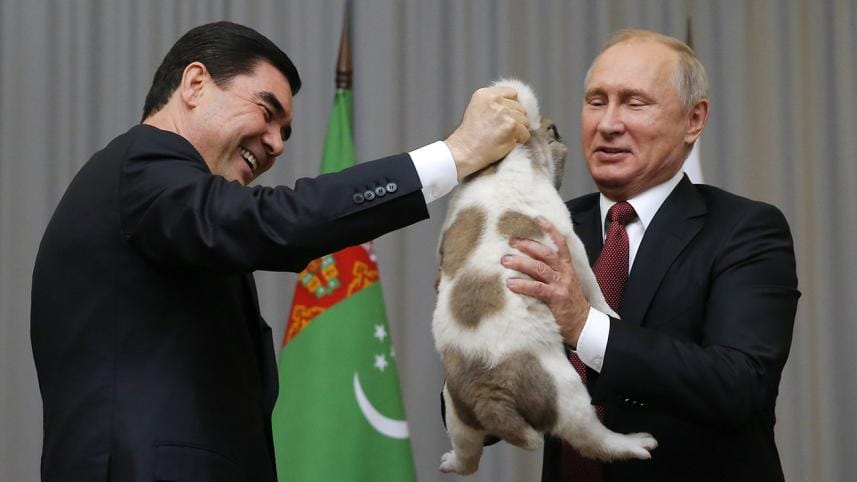 Russian President Putin gets dog as birthday gift