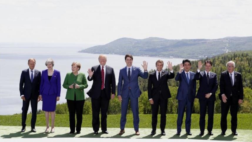 G7 summit group in Canada