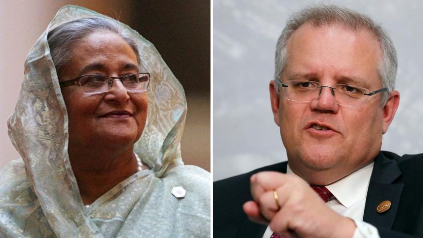 Bangladesh Prime minister Sheikh Hasina congratulates Australia's new Prime Minister Scott Morrison