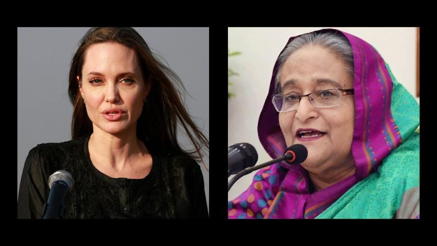 Angelina Jolie and Sheikh Hasina