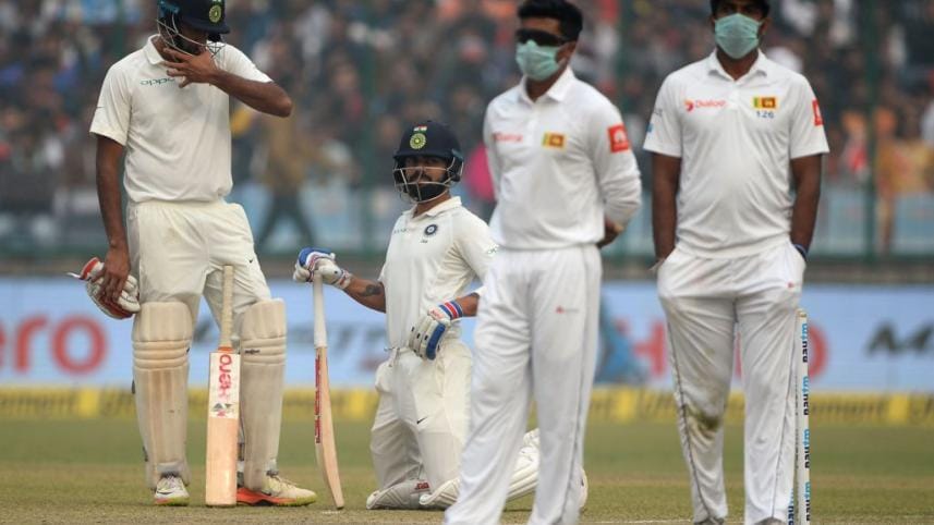 Sri Lanka cricket players wearing masks