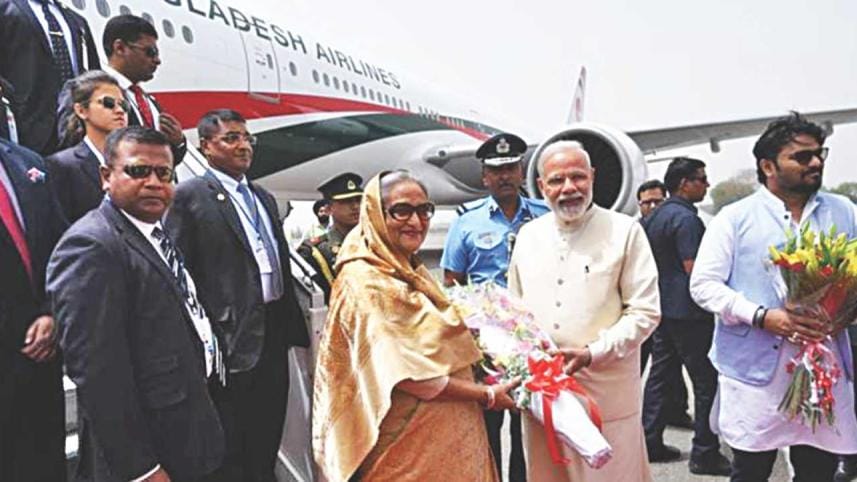 Indian PM Modi & Bangladesh PM Sheikh Hasina