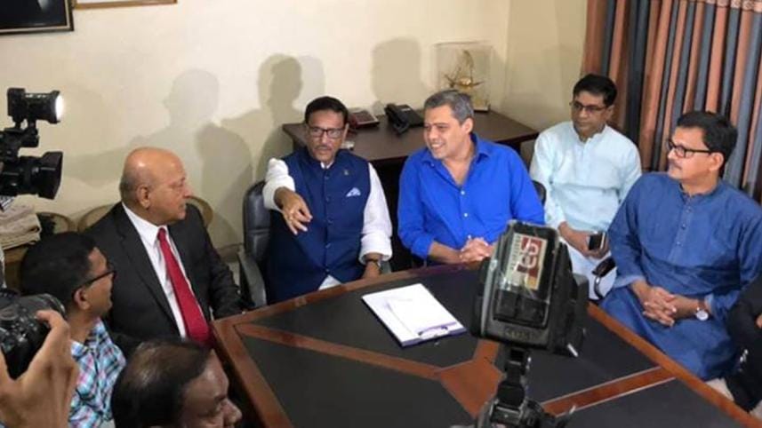 Juktofront leaders sat with ruling Awami League leaders to discuss about national election