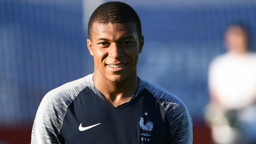 France's forward Kylian Mbappe