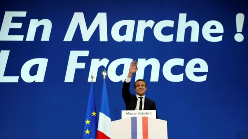 French presidential candidate Emmanuel Macron