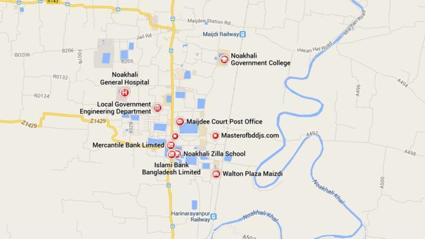 Noakhali- Maijdee court map.JPG