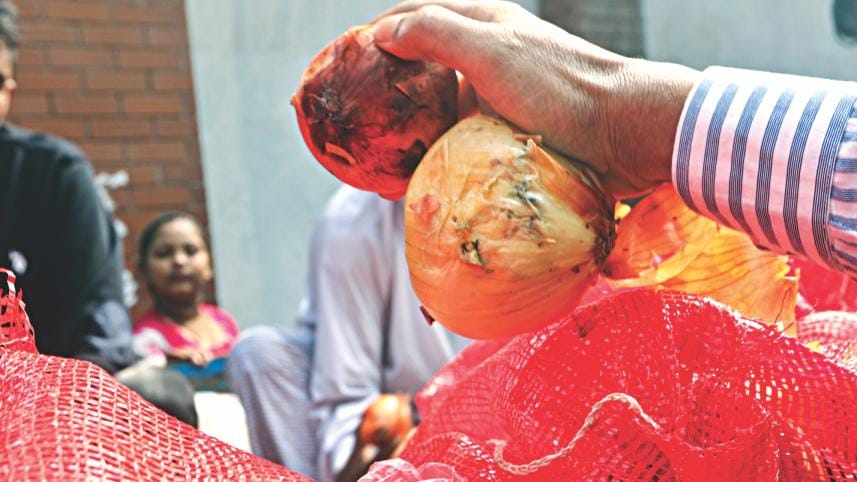Imported onion on Bangladesh