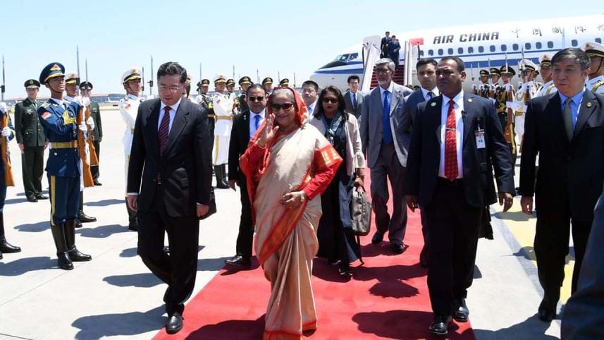 Beijing rolls out red carpet for Prime Minister Sheikh Hasina