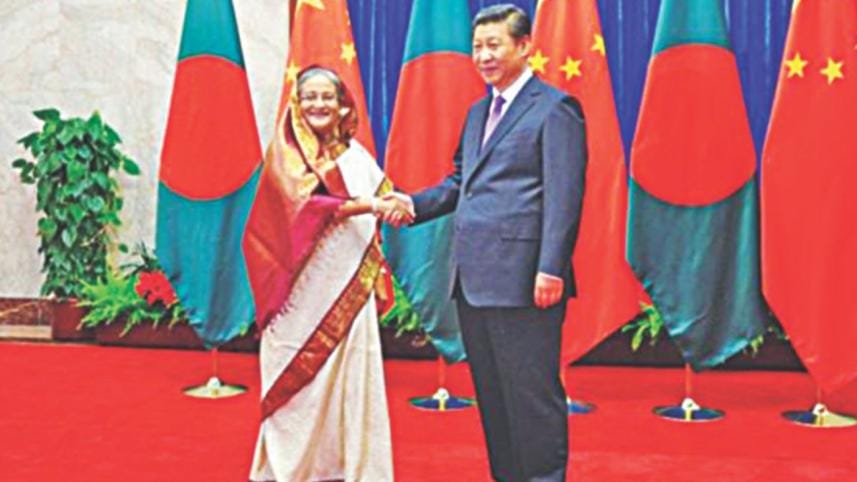 PM Sheikh Hasina with Chinese President Xi Jinping