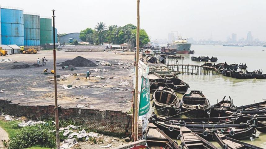 Eviction of illegal structures on Karnaphuli river
