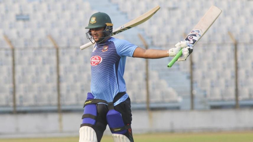 Bangladesh All-rounder Shakib Al Hasan in Practice session