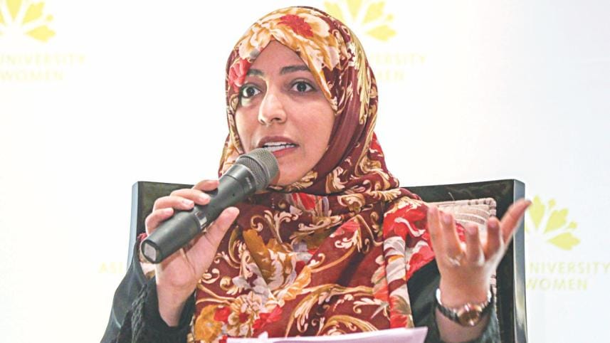 Nobel Peace Prize winner Tawakkol Karman