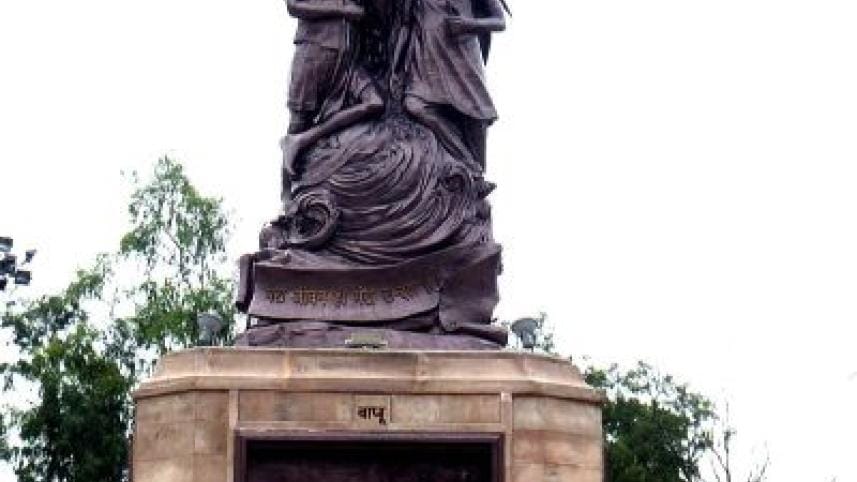 The statue of Mahatma Gandhi