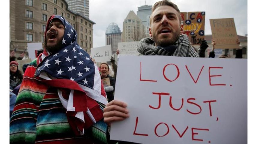 Protest against US President Donald Trump