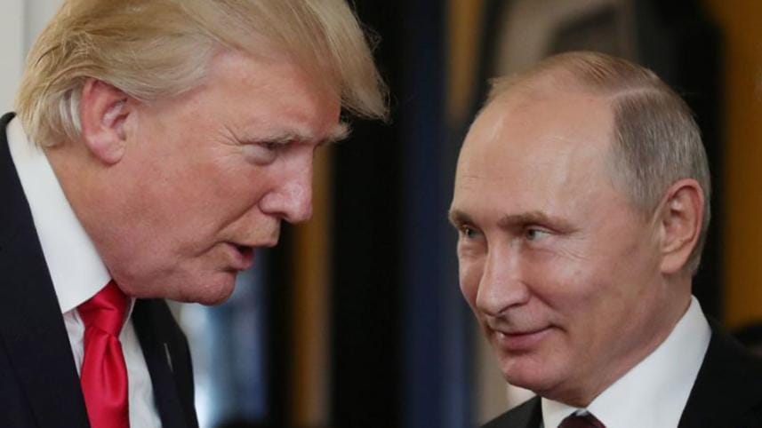 US president Donald Trump says his Russian counterpart Vladimir Putin told him that "he didn't meddle" in US elections that propelled the billionaire former reality star to the White House.