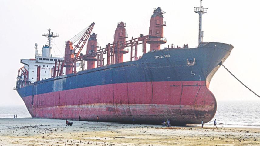 Ran aground, not removed in 2yrs