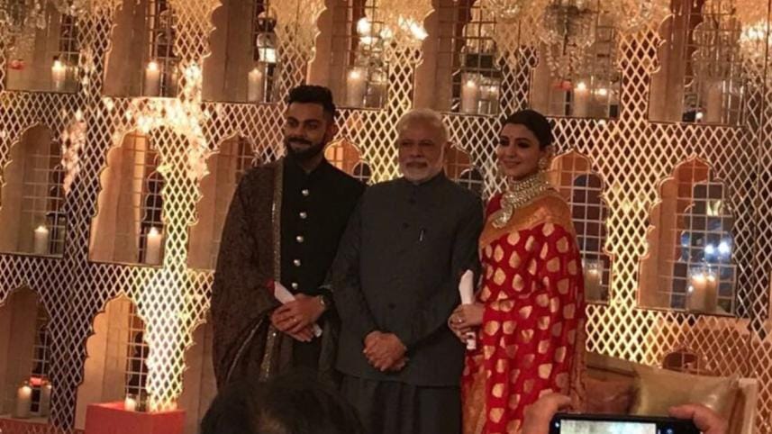 Prime Minister Narendra Modi, Anushka Sharma and Virat Kohli