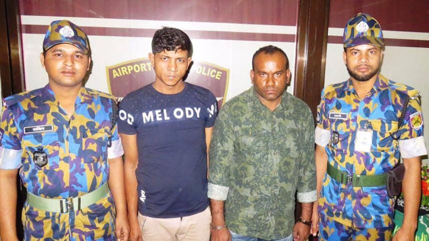 Two passengers arrested with 3000 yaba tablets in stomach at Dhaka airport