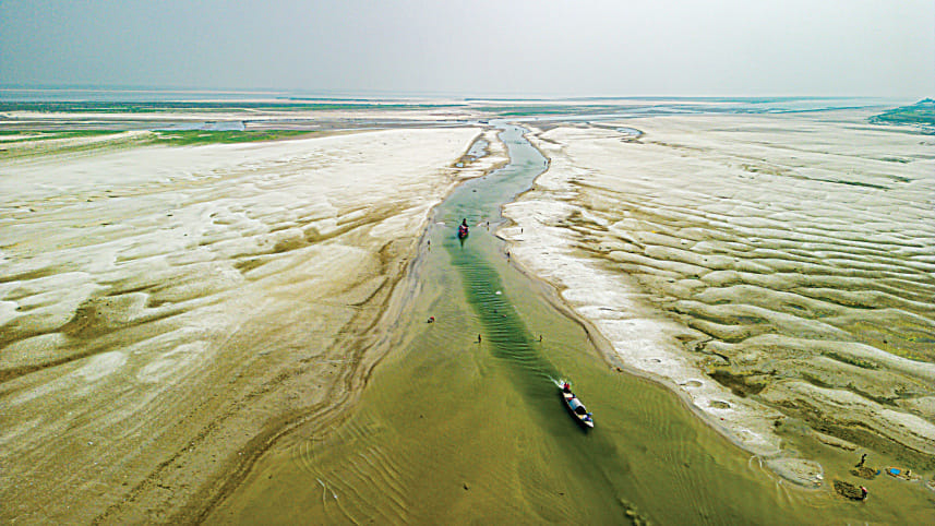 Dry Season Narrows Jamuna Channel in Bogura