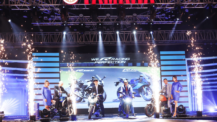 Yamaha R15 V4 and FZ-X motorcycles