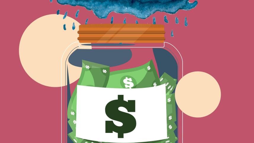 Saving for a rainy day. 