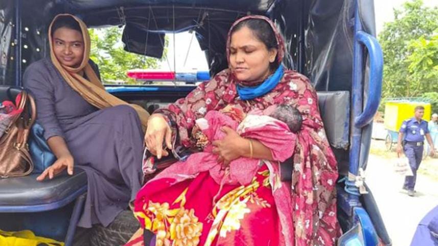 Woman Gives Birth to Baby