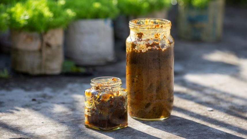 Jars of achaar (pickles)