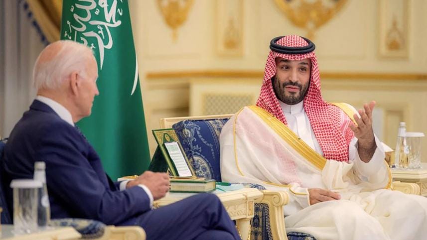 Saudi Crown Prince Mohammed bin Salman and US President Joe Biden