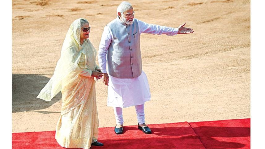 Prime Minister Sheikh Hasina and Narendra Modi