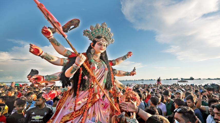 Durga Puja ends with immersion of idols