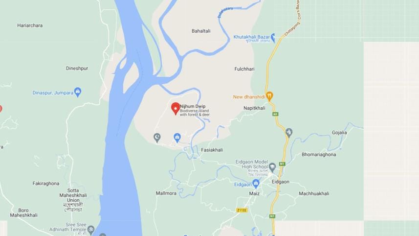 Nijhum Dwip inundated