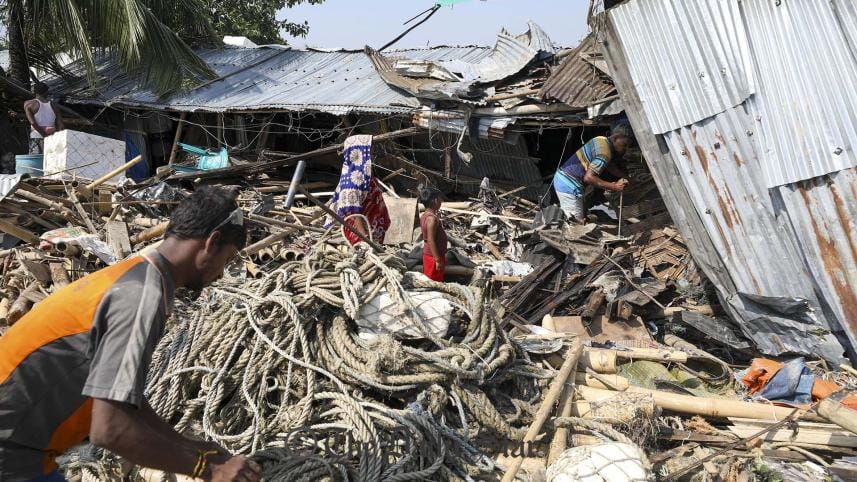 Photos Gallery of Cyclone Sitrang in Bangladesh