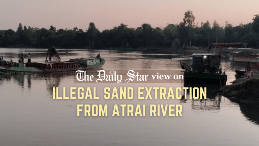 Snad extract at Atrai river illegal